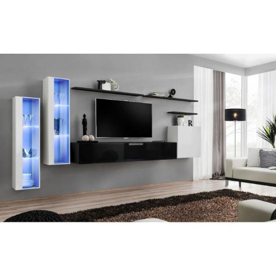 Sekcija Switch Glass+LED XI White/Black paveikslėlis