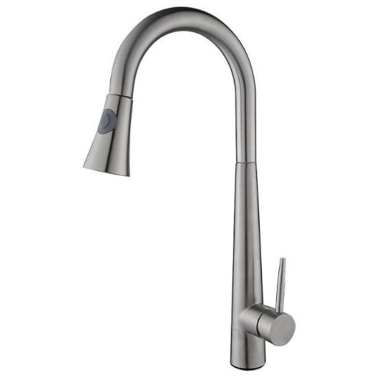 Tilos kriauklės maišytuvas su ištraukiamu purkštuku Inox paveikslėlis