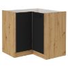 Virtuvės spintelė Modena 89x89dn 1f bb juoda/ ąžuolas artisan paveikslėlis