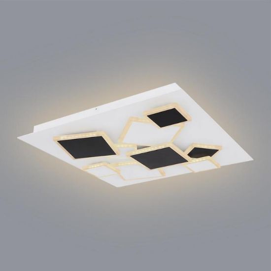 LED lempa 48290-50 CCT 3000-6000K balta-juoda 50X50 paveikslėlis
