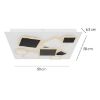 LED lempa 48290-50 CCT 3000-6000K balta-juoda 50X50 paveikslėlis