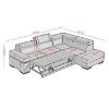 Kampinė sofa Parys-1 Pecos-16 + Cayenne 20 dešinioji sofa-lova paveikslėlis