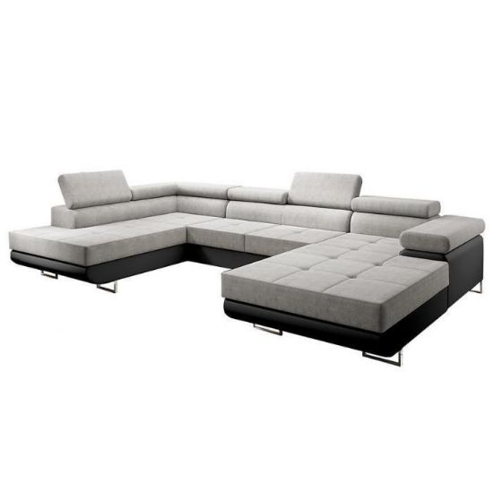 Kampinė sofa su miego funkcija Lotus U Orinoco 21+Madryt 1100 kairėje pusėje paveikslėlis