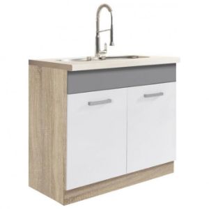 Paveikslėlis Virtuvės spintelė Global 13D Sonoma/White/Grey
