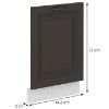 Virtuvės STILO priekinis skydelis grafito matinis/baltas priekinis zm 570x446 paveikslėlis