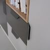 Rašomasis stalas Joker 13 White/Graphite/Grey/Oak Lefkas paveikslėlis