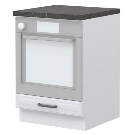 Virtuvės spintelė Evia r-60-r/4 korpusas perlamutrinis pilkas matinis paveikslėlis