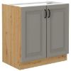 Virtuvės spintelė Stilo claygrey/artisan 80zl 2f bb paveikslėlis
