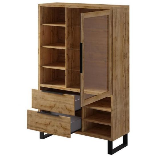 Vitrina 1d 2s Halle 13 ąžuolinė Wotan Vitrina paveikslėlis