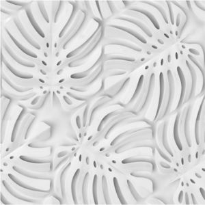 Paveikslėlis Stiklo plokštė 60/60 Monstera White Esg Paveikslėlis Stiklo plokštė 60/60 Monstera White Esg