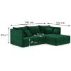 Kampinė sofa su miego funkcija York Monolith 37 universalus paveikslėlis