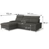 Bogota A Metro 90 sofa-lova, kairioji sofa-lova paveikslėlis