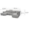 Kampinė sofa su miego funkcija Bergamo U Viton 200 kairės pusės paveikslėlis