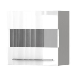 Paveikslėlis Sieninė vitrina Piano VK60-1KS/PN-70/KA/70 lakuota krištolo balta
