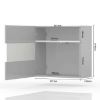 Sieninė vitrina Piano VK60-1KS/PN-70/KA/70 lakuota krištolo balta paveikslėlis
