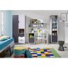 TV spintelė Joker 10 White/Graphite/Grey/Oak Lefkas paveikslėlis