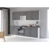Virtuvės spintelė Stilo dustgrey/balta 60dp/210 2f paveikslėlis