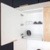 Virtuvės spintelė Denis d40sł 2133 pl 2fr juoda matinė/balta paveikslėlis