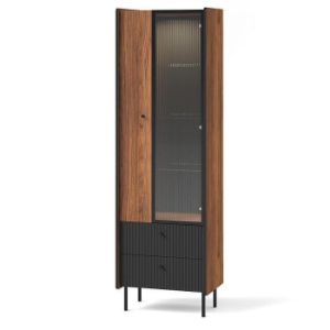 Vitrina Prestigo P3 1d1w2s Walnut War/San Seb/Czarn paveikslėlis