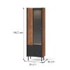 Vitrina Prestigo P3 1d1w2s Walnut War/San Seb/Czarn paveikslėlis