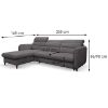 Kampinė sofa su miegamąja funkcija Samos Vogue 15 Kampinė sofa kairėje pusėje paveikslėlis