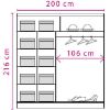 Spinta Denver 2 D08-20 200 cm ąžuolas sonoma/baltas blizgesys paveikslėlis