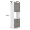 Virtuvės spintelė Stilo claygrey/balta 60dps/210 3s 1f paveikslėlis