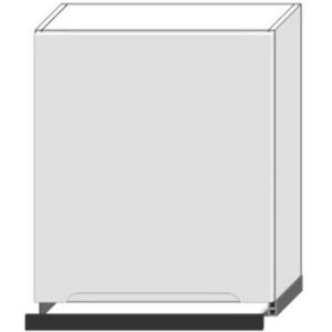 Paveikslėlis Virtuvės spintelė Zoya W60/68 Slim Pl su sidabrine orlaide B
