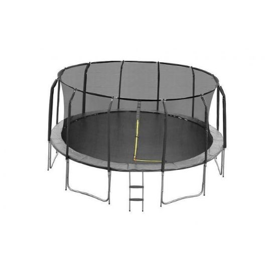 Batutas Comfort su kopėčiomis 457 cm, juodas paveikslėlis