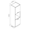 Virtuvės spintelė Emma D60pk/2133 P/L Grey Platinum paveikslėlis