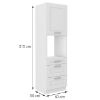 LUNA virtuvės spintelė balta matinė/balta 60dps-210 3s 1f paveikslėlis