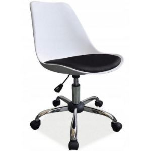 Rodyti išsamią informaciją apie Milano pasukamas fotelis juodai baltas Milano pasukamas fotelis juodai baltas paveikslėlis