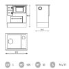 Viryklė Reguliari 46 Eco balta 8 kW dešinė paveikslėlis