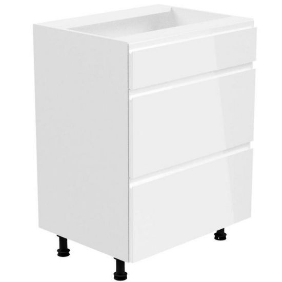 Gardena virtuvės spintelė D60S3 balta paveikslėlis