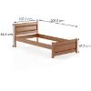 Buko medžio lova LK120-100x200 vyšnia paveikslėlis