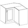 Virtuvinė spintelė Stilo balta matinė/artisan 89X89 DN 1F BB paveikslėlis