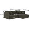 Kampinė sofa su miego funkcija York Monolith 95 universalus paveikslėlis
