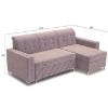 Kampinė sofa su miego funkcija Monaco Monolith 62 universalus paveikslėlis