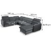 Samos II Vogue 15 dešiniojo Kampinė sofa su miegamąja funkcija paveikslėlis