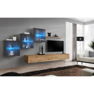 Paveikslėlis Switch XX sekcija stiklas + LED Grafitas/Wotan