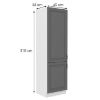 Virtuvės spintelė Stilo dustgrey/balta 60dk/210 2f paveikslėlis