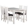 Stalo ir kėdžių komplektas Miron 1+4 st28 120x80+40 +W77 baltas paveikslėlis