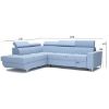 Kampinė sofa su miego funkcija Best Primo 73 kairėje paveikslėlis