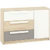 Komoda 08 Drop buko Fjord/White/Grey Platinum paveikslėlis