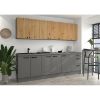 Virtuvės spintelė AVA ąžuolas artisan/antracitas 60dpm-215 2f paveikslėlis