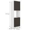 Virtuvės spintelė STILO grafito matinis/baltas 60dp-210 2f paveikslėlis