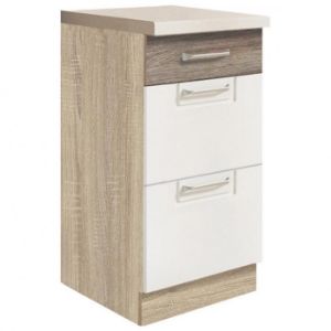 Paveikslėlis Virtuvės spintelė Econo 8D Sonoma/White/San Remo