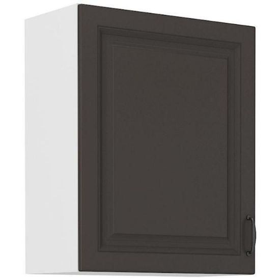 Virtuvės spintelė STILO grafito matinis/baltas 60g-72 1f paveikslėlis