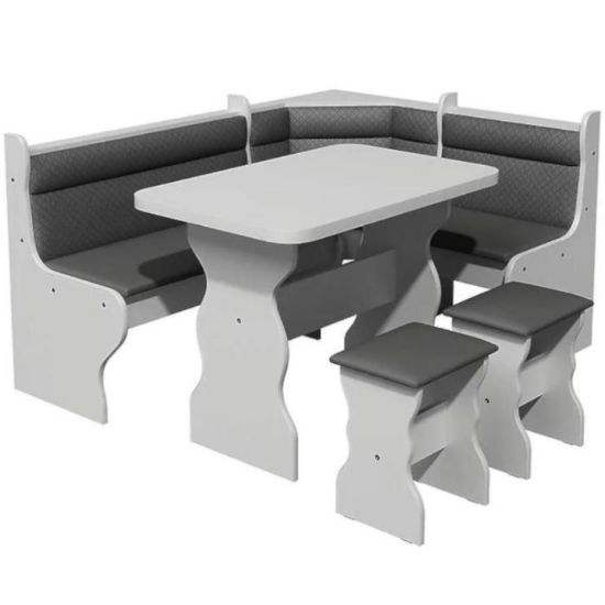 Kampinė sofa Mercury II balta eko tamsi paveikslėlis