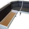 Kampinė sofa Mercury II balta eko tamsi paveikslėlis